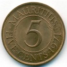Маврикий, 5 центов 1971 год (AU)