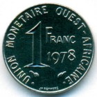 Западно-Африканские Штаты, 1 франк 1978 год (UNC)