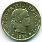 Швейцария, 5 раппенов 1981 год (UNC)