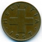 Швейцария, 1 раппен 1957 год
