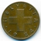 Швейцария, 2 раппена 1954 год