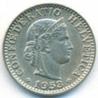 Швейцария, 20 раппенов 1953 год (AU)
