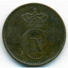 Дания, 2 эре 1881 год