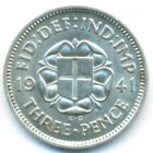 Великобритания, 3 пенса 1941 год (AU)