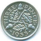 Великобритания, 3 пенса 1933 год (AU)