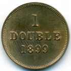 Гернси, 1 дубль 1899 год (UNC)