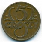 Польша, 5 грошей 1937 год