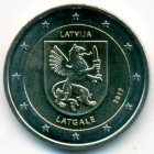 Латвия, 2 евро 2017 год (AU)