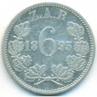 Южная Африка, 6 пенсов 1895 год