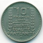 Франция, 10 франков 1949 год B (AU)