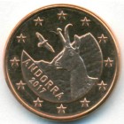 Андорра, 1 евроцент 2017 год (UNC)
