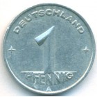 ГДР, 1 пфенниг 1950 год А