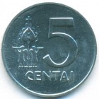 Литва, 5 центов 1991 год (UNC)