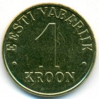 Эстония, 1 крона 2001 год (UNC)