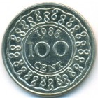 Суринам, 100 центов 1988 год (AU)