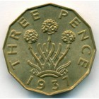 Великобритания, 3 пенса 1937 год (AU)