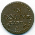 Франция, 1 сантим 1798-1799 годы (AU)