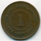 Cтрейтс Сетлментс, 1 цент 1897 год