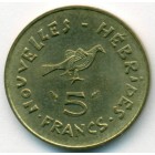 Новые Гебриды, 5 франков 1975 год (UNC)