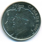 Канада, 25 центов 2005 год (UNC)