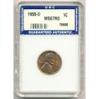 США, 1 цент 1955 год D (MS67)