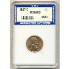 США, 1 цент 1957 год D (MS67)