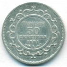 Тунис, 50 сантимов 1891 год