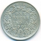 Британская Индия, 1 рупия 1901 год