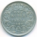 Британская Индия, 1 рупия 1890 год