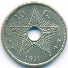 Бельгийское Конго, 10 сантимов 1911 год (UNC)