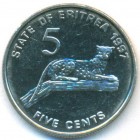 Эритрея, 5 центов 1997 год (AU)