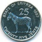 Эритрея, 25 центов 1997 год (AU)