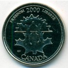 Канада, 25 центов 2000 год (UNC)