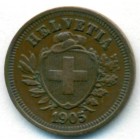 Швейцария, 1 раппен 1905 год