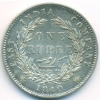 Британская Индия, 1 рупия 1840 год (AU)