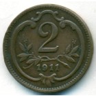 Австрия, 2 геллера 1911 год