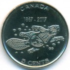 Канада, 5 центов 2017 год (UNC)