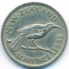 Новая Зеландия, 6 пенсов 1952 год