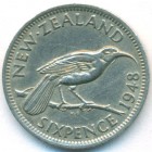Новая Зеландия, 6 пенсов 1948 год