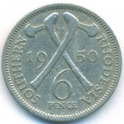 Южная Родезия, 6 пенсов 1950 год
