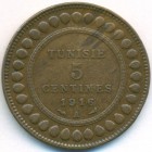 Тунис, 5 сантимов 1916 год