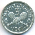 Новая Зеландия, 3 пенса 1945 год