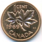 Канада, 1 цент 1969 год (UNC)