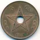 Свободное государство Конго, 5 сантимов 1888/7 год (AU)