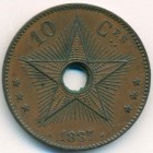Свободное государство Конго, 10 сантимов 1887 год