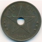 Свободное государство Конго, 10 сантимов 1894 год