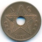 Бельгийское Конго, 1 сантим 1910 год (UNC)