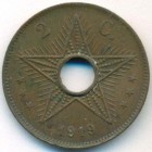 Бельгийское Конго, 2 сантима 1919 год