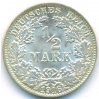 Германия, 1/2 марки 1916 год A (UNC)