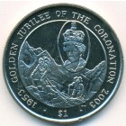 Британские Виргинские острова, 1 доллар 2003 год (AU)